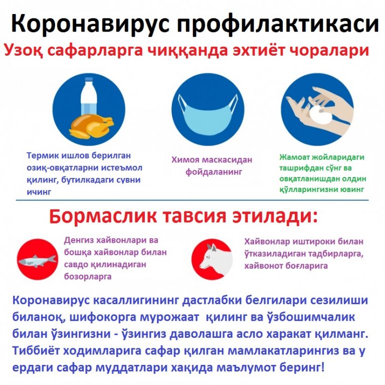 Plakat: «Koronavirus profilaktikasi»